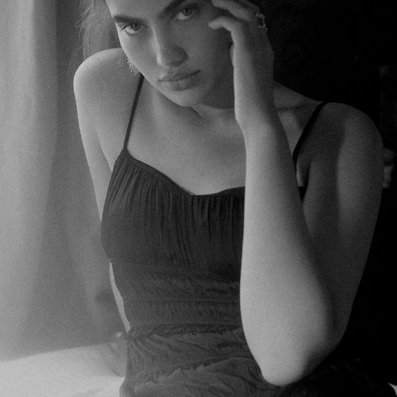 Anthropologie Ruched Slip Dress - black - Picture 4 of 14